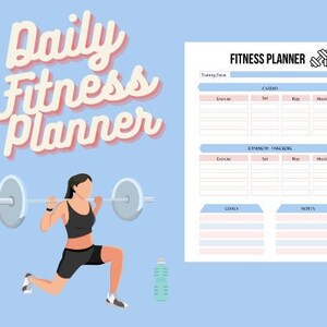 Daily Workout Planner Printable Workout Plan Personal Workout Plan