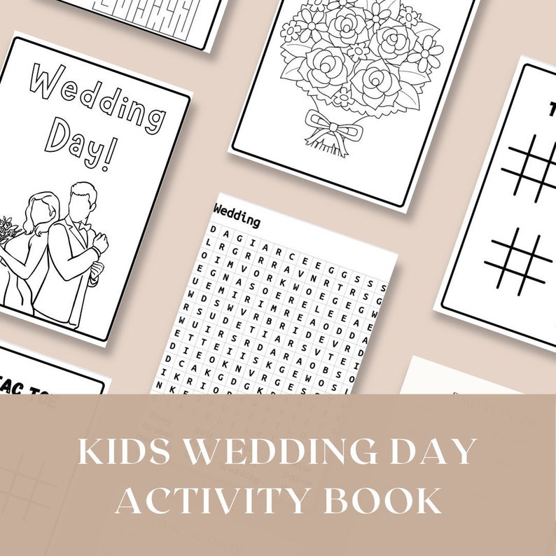 Kids Activity Book for Wedding Printable Instant Download - Etsy