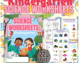 Naturwissenschaftliche Arbeitsblätter für Kindergarten für Kinder Klassenzimmer Tagespflege Hausschule (PDF)