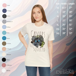 Cavers Get Squeezed Unisex Jersey Short Sleeve Tee, Climbing, Rock Climbing, Climber, Mountaineering, Spelunking