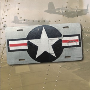 Warbird Vanity Plate, Insígnia da Força Aérea, Orgulhoso, Piloto, Militar, Lutador, aeronave, vintage, Marinha, aviador, serviços armados