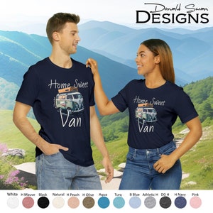 Home Sweet Van (Version 3) Unisex Jersey Short Sleeve Tee, Van Life, Campervan, Caravan