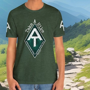 Sentier des Appalaches, randonnée, t-shirt unisexe, AT, randonnée, cadeaux pour randonneur, vie de camp, montagne des Appalaches, randonnée dans les Appalaches, chemise des Appalaches,