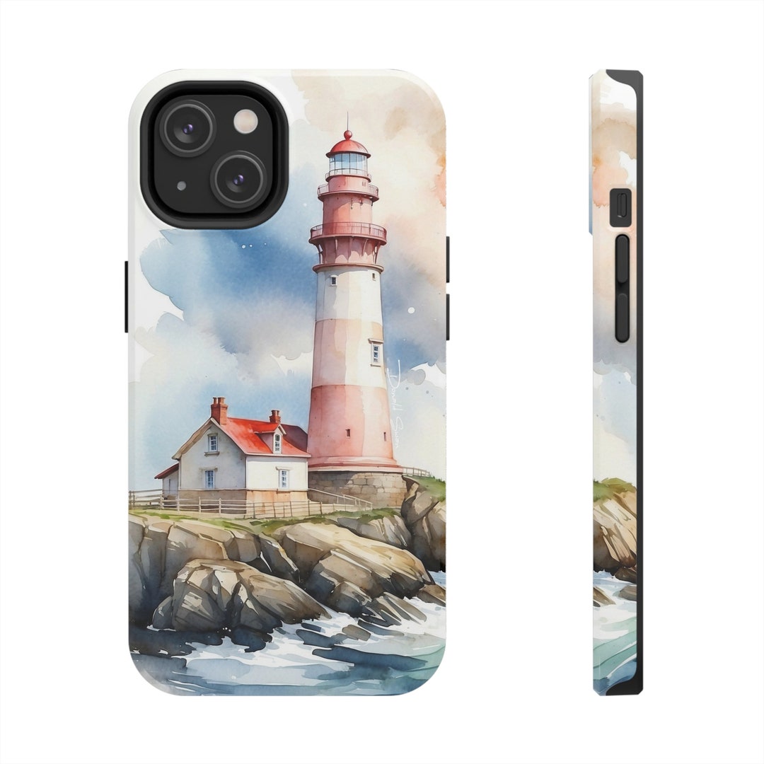 Lighthouse in Watercolor Tough Phone Cases Etsy