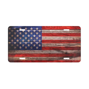 American Flag Vanity Plate
