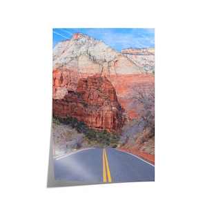 Fine Art Photography Print - Road to Zion National Park Minimalist Wall Art Desert Lifestyle Home Decor