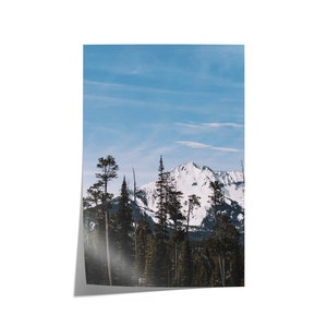 Fine Art Photography Print - Big Sky Montana North Peak Minimalist Wall Art Ski and Snow Lifestyle Home Decor