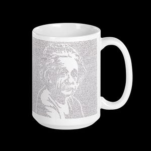 White Glossy Mug - Albert Einstein Portrait