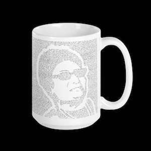 White Glossy Mug - Umm Kulthum Portrait