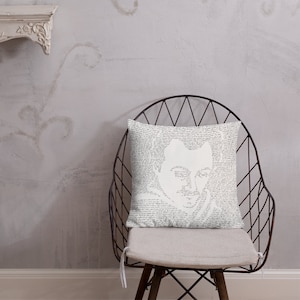 Premium Accent Pillow -  Khalil Gibran Portrait