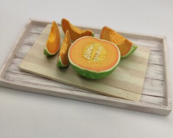 Miniature Melon Set, Food Miniature for Dollhouse