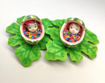 Miniature figures of babies, Gender Reveal Day Gift, Baby Doll Sculpture