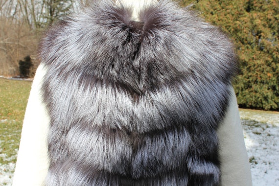 Silver Fox/Blue Fox Real Fur Long Vest - image 4
