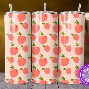 Peachy- 20 Unzen gerader Becher Design für geraden Becher Wrap Sublimation digitaler Download