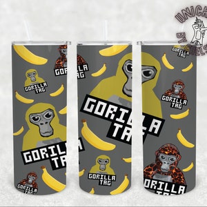 Gorilla Tag Video Game PNG envoltura de imagen para diseños de sublimación de vaso delgado de 20 oz descarga digital