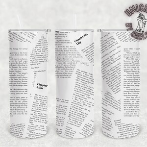 2 PACK Colleen Hoover It Starts With Us Tumbler Wrap PNG image for sublimation on 20oz tumblers for book lovers and readers