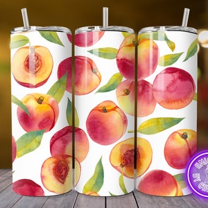 Peachy- 20 Unzen gerader Becher Design für geraden Becher Wrap Sublimation digitaler Download