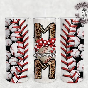 Baseball Mom- 20oz straight tumbler design for straight tumbler wrap sublimation digital download