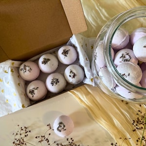 Relaxation Gift Set – Calm Bath Bombs Mini | Set of 6pcs | Rose Bath Bomb Mini - Mother&#39;s Day gift