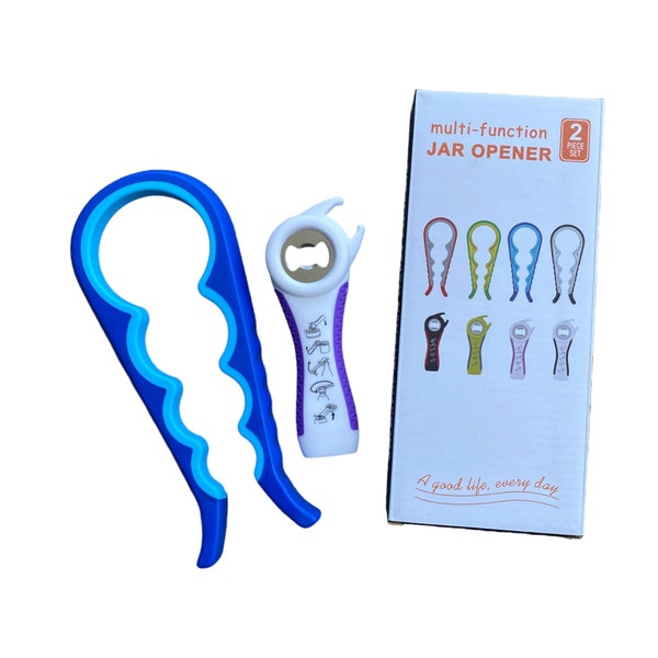 Jar Opener 5 in 1 Multi Function Can Opener Bottle Opener Kit, Easy to Use for Children, Elderly and Arthritis Sufferers