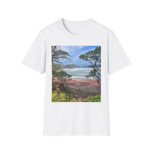 Maui, Hawaii,  Road to Hana,  Red Sand Beach Unisex Softstyle T-Shirt, Summer Vibes Tee, Coastal Apparel, Ocean Lovers T-Shirt