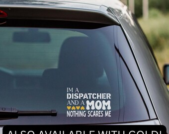 Thin Gold Line Car Decal, Dispatch Car Decal, 911 Dispatcher Decal, 911 Dispatcher Gifts, 911 Dispatcher Gift, Thin Gold Line Dispatch