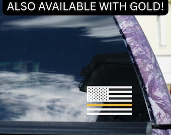 Thin Gold Line Car Decal, Dispatch Car Decal, 911 Dispatcher Decal, 911 Dispatcher Gifts, 911 Dispatcher Gift, Thin Gold Line Dispatch
