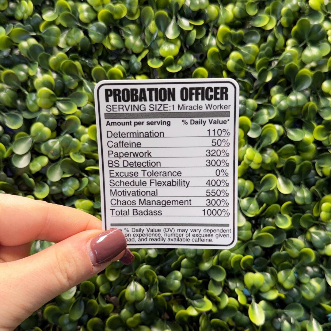 Probation Officer Gift, Probation Officer Sticker, Corrections Officer ...