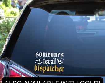 Thin Gold Line Car Decal, Dispatch Car Decal, 911 Dispatcher Decal, 911 Dispatcher Gifts, 911 Dispatcher Gift, Thin Gold Line Dispatch