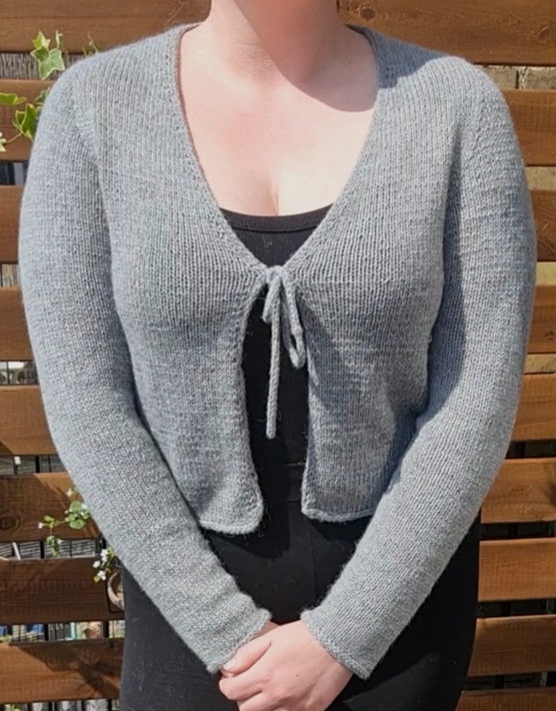 how to style a tie cardigan