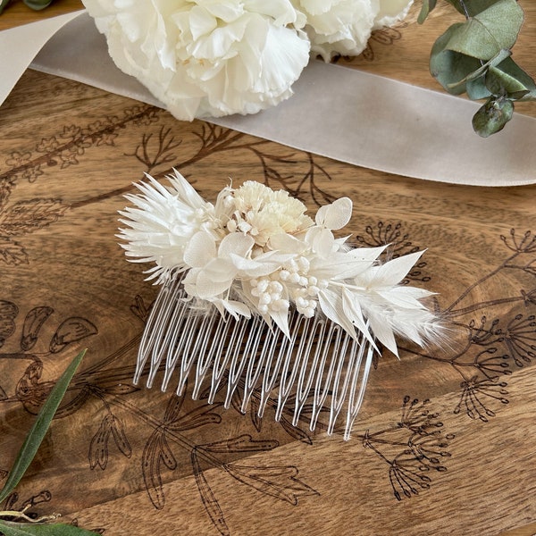 Hair comb with dried flowers for the bride | Bridal jewelry | Hair accessories | Wedding