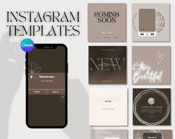 50 Instagram Templates - Instagram Templates Coach - Instagram Templates for Business - Instagram Templates Canva - Aesthetic Instagram