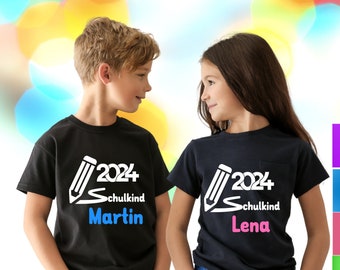 Schulanfang Tshirt mit NAMEN, ich ROCKE die Schule,Kita, Abschied Kindergarten, Schulanfang Geschenk,Schulkind,Einschulung