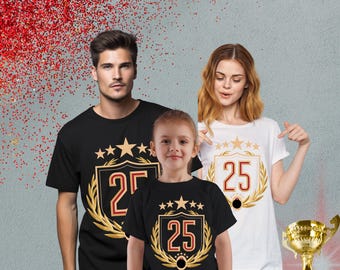 Galatasaray T-shirt, champion, 25th championship, Galatasaray T-shirt for the whole family, DAD MOM CHILD