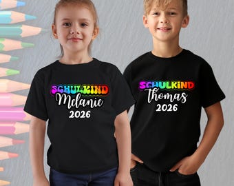Farewell shirt 2026, schoolchild shirt, kindergarten farewell, first day of school T-shirt with name, kindergarten farewell, first day of school, schoolchild, enrollment