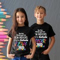 Schoolchild t-shirt, back to school t-shirt with NAME, I ROCK the school, daycare, farewell kindergarten, back to school gift, schoolchild, school enrollment product logo
