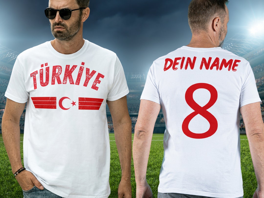 Camiseta Turquía Personalizada | Bandera Türkiye Con Nombre Y Número | Unisex Para Hombre Y Mujer