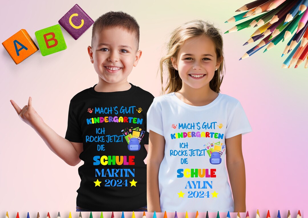  Farewell Kindergarten 2025 T-shirt With NAME, School, KITA, Goodbye 