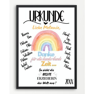 Educator gift farewell gift kindergarten daycare team educator gift thank you