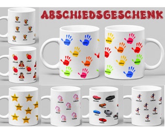 Abschiedsgeschenk Tasse mit Namen Kindergarten Schulkind Einschulung Erzieherinnen Erzieherin