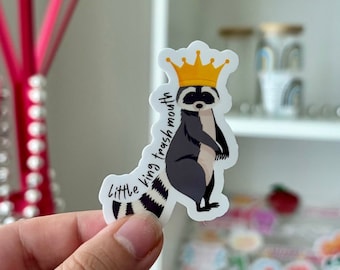 Little King Trash Mouth | Bob&#39;s Burgers Sticker | Cute stickers for notebooks, water bottles, laptops