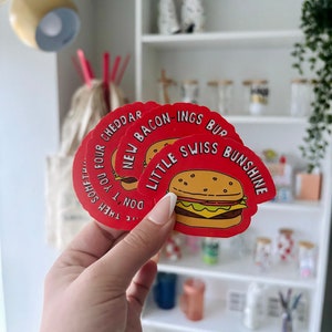 Burger of the Day | Custom Sticker | Bob&#39;s Burgers Sticker || Cute stickers for notebooks, water bottles, laptops