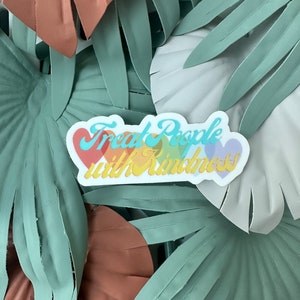Traitez les gens avec gentillesse | Adorables stickers pour cahiers, bouteilles d'eau, ordinateurs portables