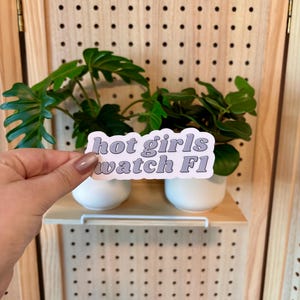 Hot Girls Watch F1 Sticker | Cute Sticker For Notebooks, Water Bottles, Laptops