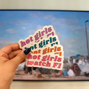 Filles chaudes regardent F1 | Autocollant F1 | Stickers mignons pour cahiers, bouteilles d'eau, ordinateurs portables