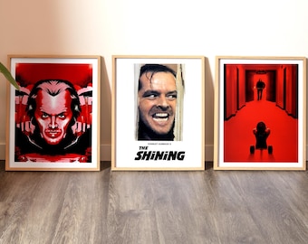 The Shining Jack Nicholson Poster Set of 3 | Cult Classic 80s Horror Film