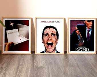 American Psycho Movie Poster Set | Cult Horror Film Art (Digital Download)
