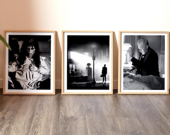 The Exorcist Poster Set of 3 | Cult 70s Horror Film Black & White