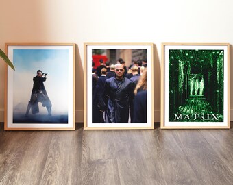The Matrix Movie Poster Set of 3 | Vintage 90s Cult Film Art