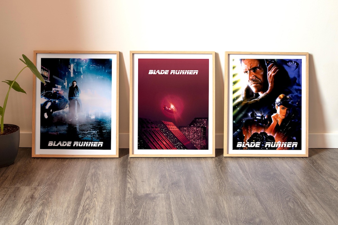 Blade Runner Movie Poster Set of 3 | Cult Classic Cyber Cinema Vintage ...